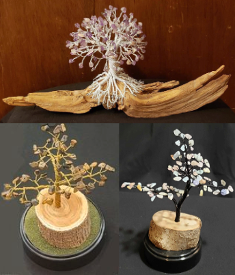 Wire and gemstone trees