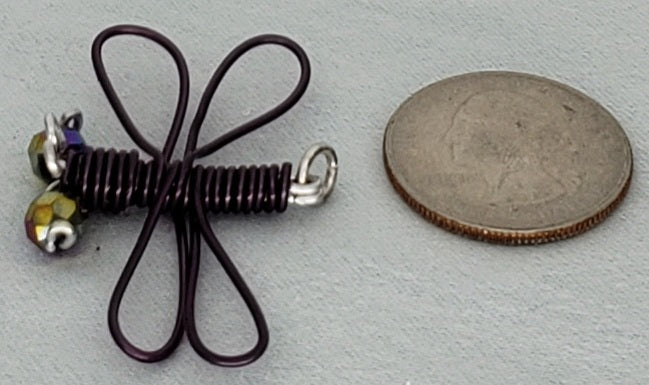 Dragonfly Pendant - Black/Silver