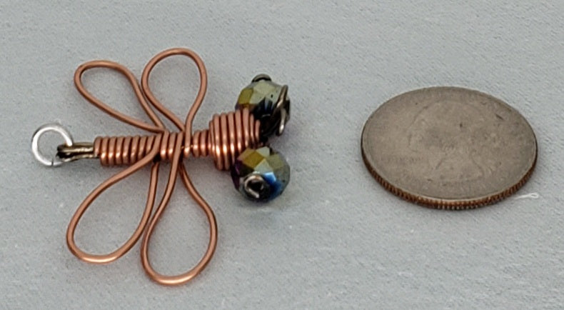 Dragonfly Pendant - Copper