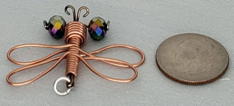 Dragonfly Pendant - Copper