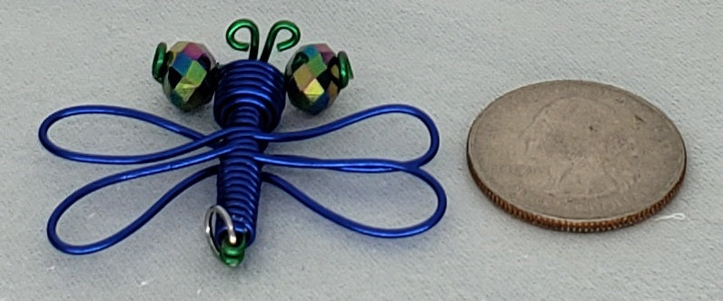 Dragonfly Pendant - Dark Blue