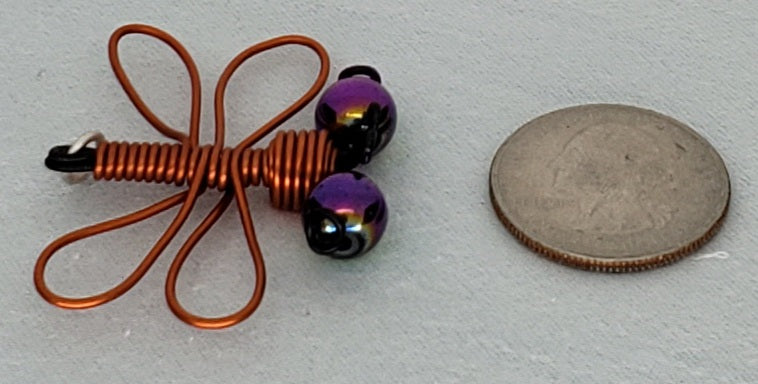 Dragonfly Pendant - Orange
