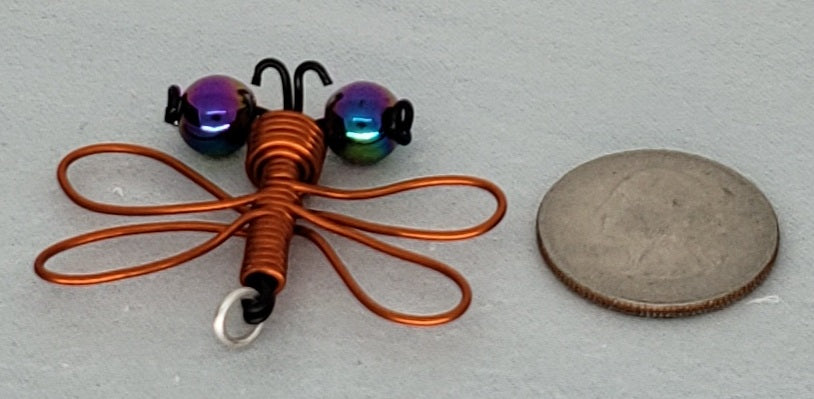 Dragonfly Pendant - Orange