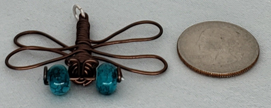 Dragonfly Pendant - Deep Purple