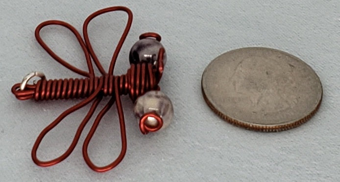 Dragonfly Pendant - Red