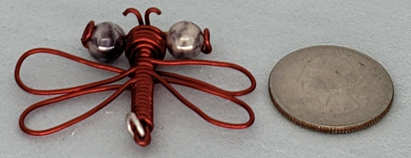 Dragonfly Pendant - Red