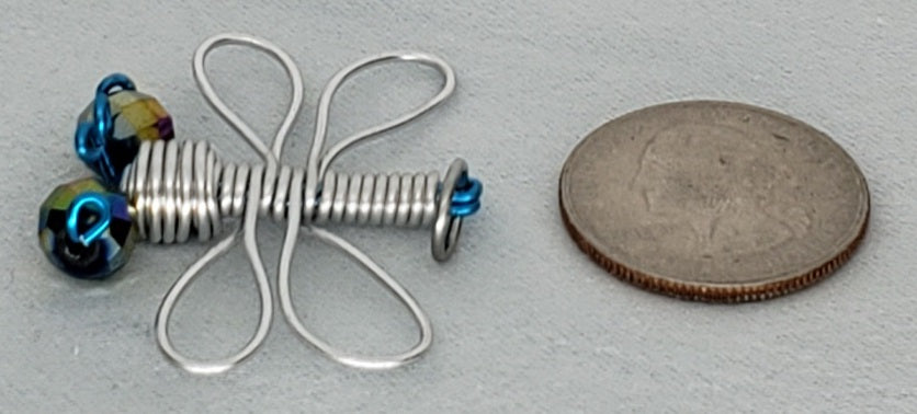 Dragonfly Pendant - Silver/Blue