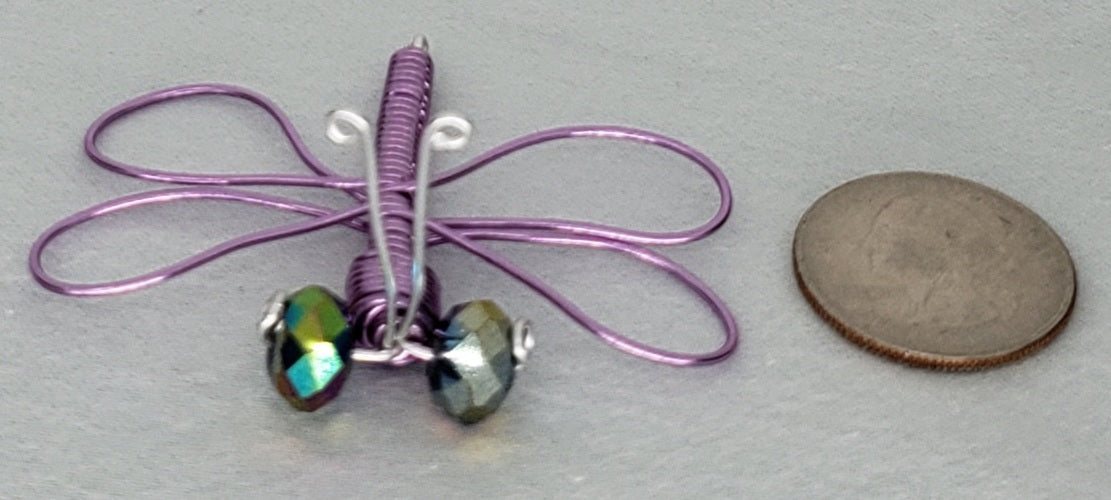 Dragonfly - Medium - Purple/Silver