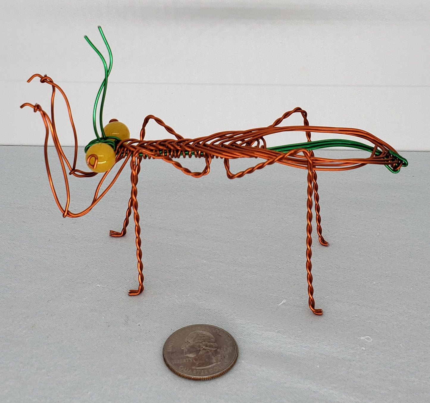 Praying Mantis - Medium - Orange/Green