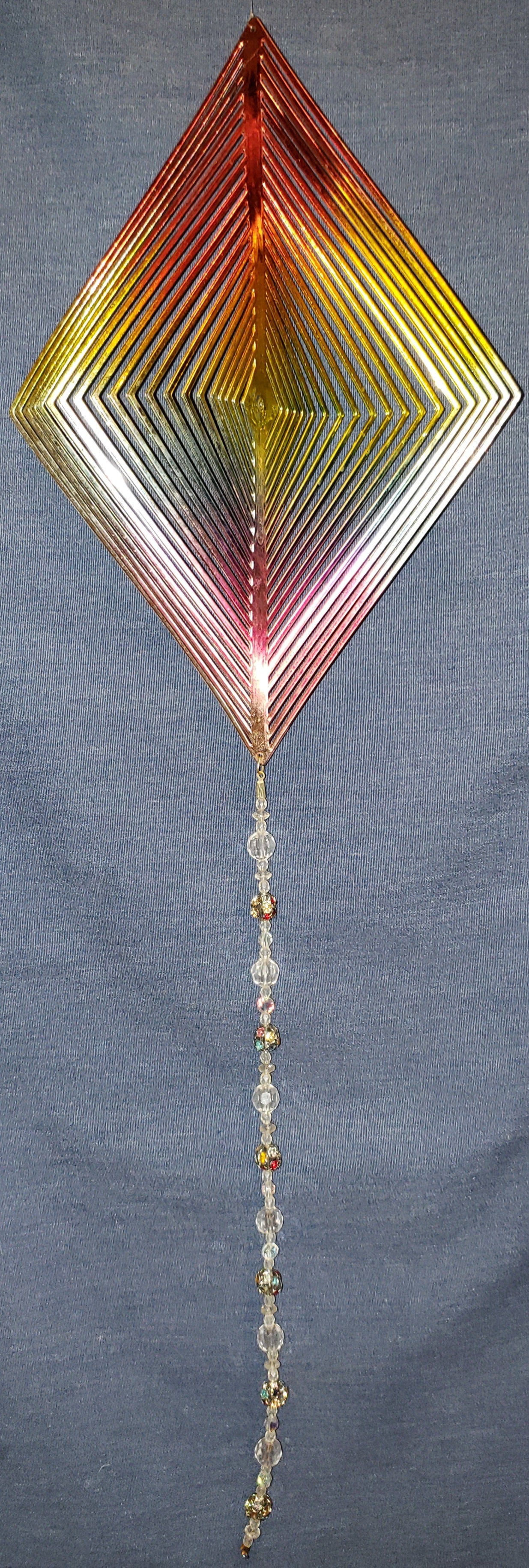 Rainbow Wind Spinner - Long Diamond #4