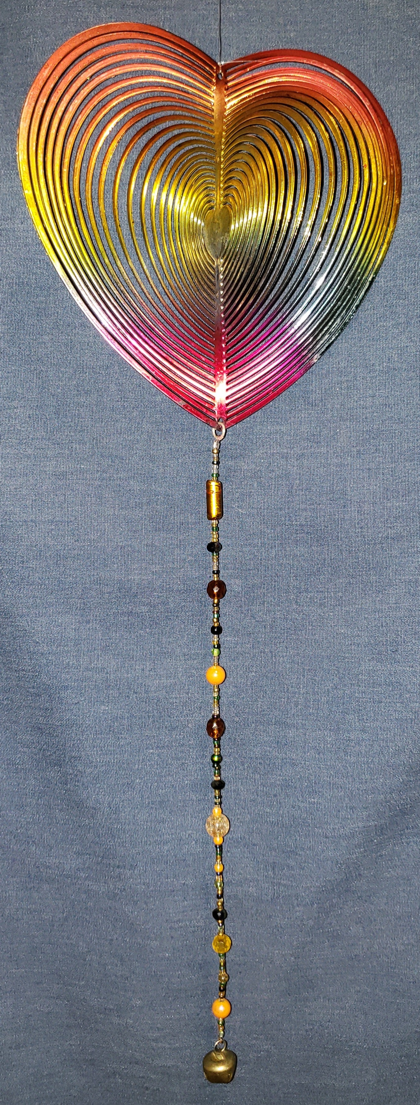 Rainbow Wind Spinner - Heart #1