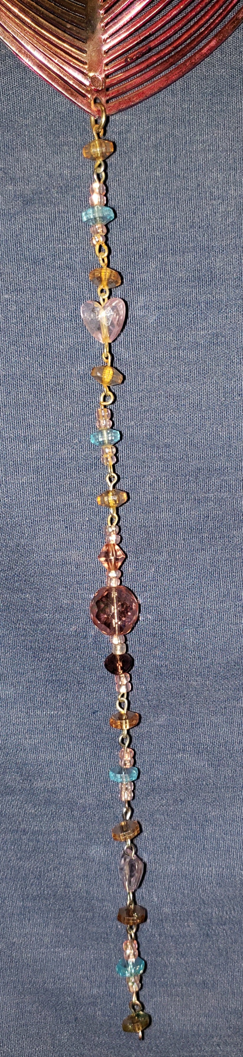 Rainbow Wind Spinner - Heart #3