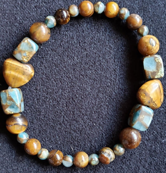 Bracelet - Impression Jasper, Tiger Eye