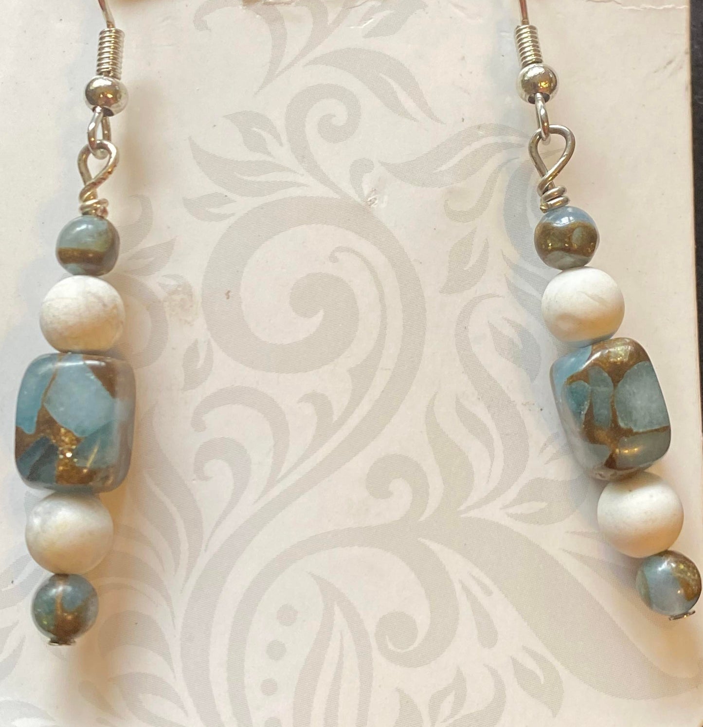 Earrings - Impression Jasper and Howlite
