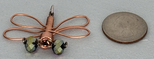 Dragonfly Pendant - Copper