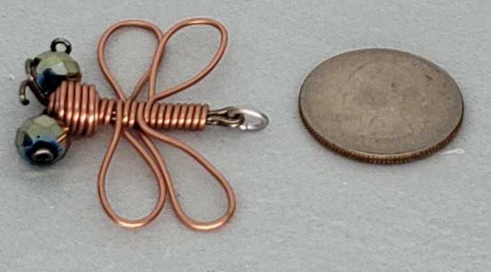 Dragonfly Pendant - Copper