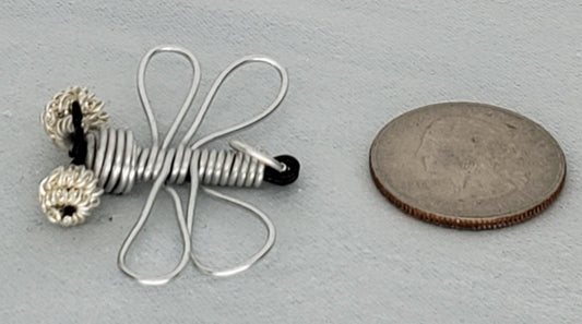 Dragonfly Pendant - Silver/Black