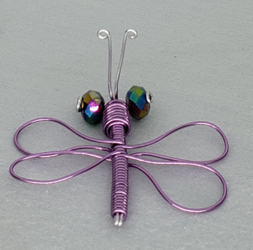 Dragonfly - Medium - Purple/Silver