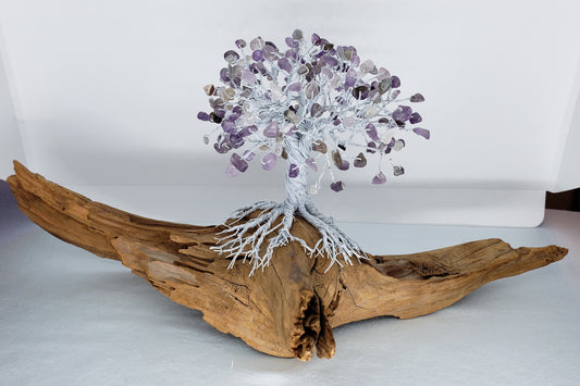 "Nature's Wonder" - Amethyst Cherry Tree on driftwood
