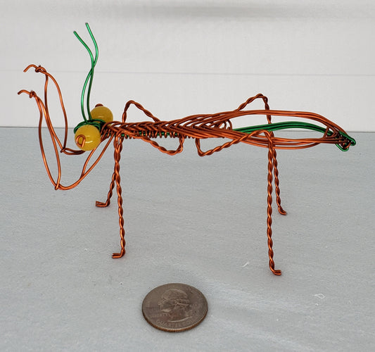 Praying Mantis - Medium - Orange/Green