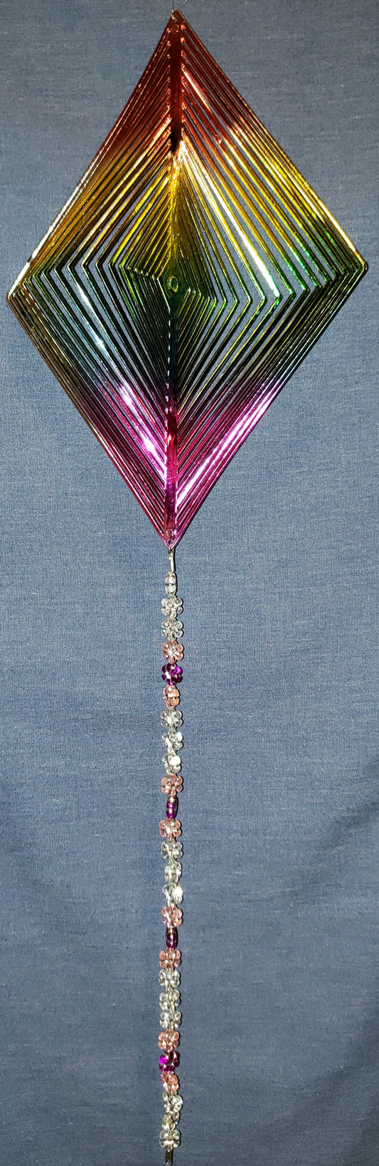 Rainbow Wind Spinner - Long Diamond #2