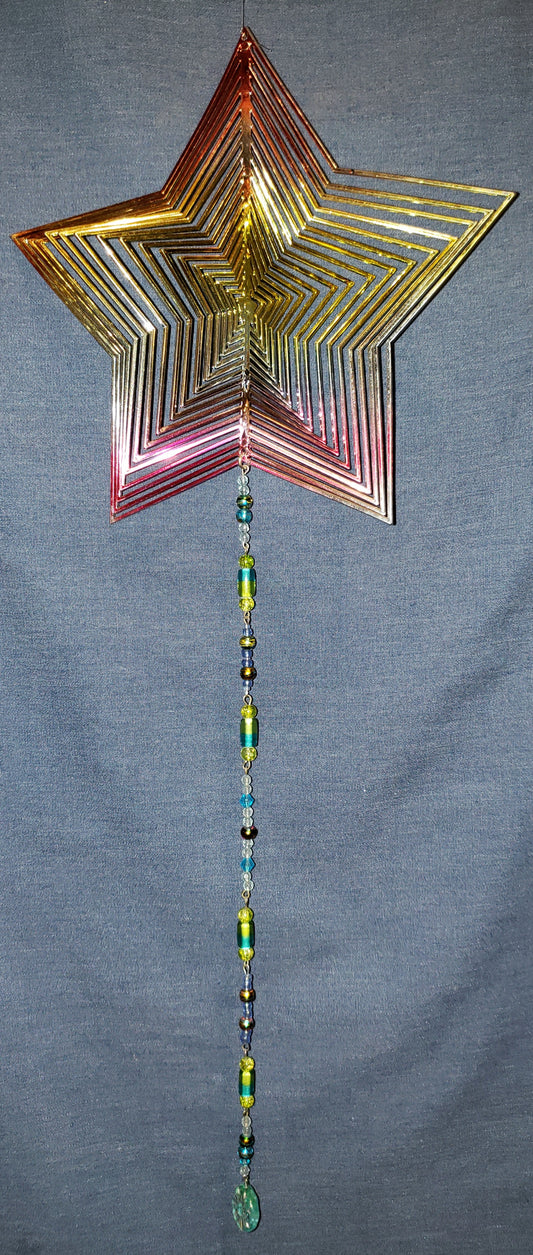 Rainbow Wind Spinner - Star #1